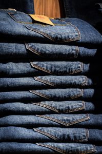 a pile of jeans