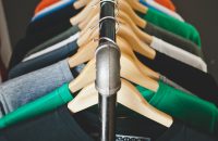 Men's shirts on hangers